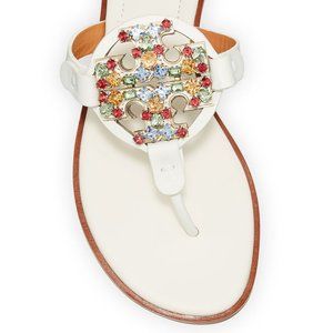 Tory Burch Metal Miller Crystal Embellished Sandal